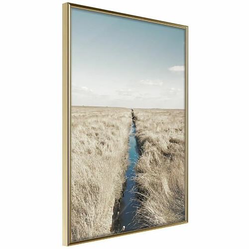 Paris Prix Affiche Murale Encadrée Drainage Ditch 40 x 60 cm Or