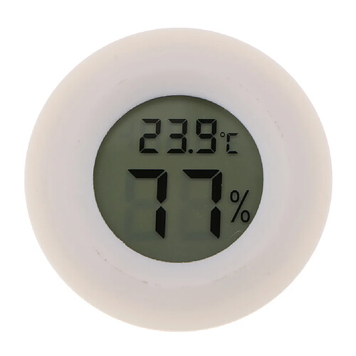 Humidité Du Thermomètre Numérique Rond, écran LCD, Pour Intérieur Et Extérieur Noir