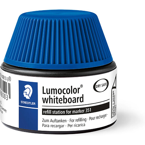 STAEDTLER Flacon de recharge Lumocolor 488 51, bleu ()