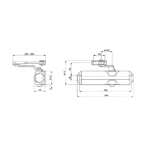 DORMAKABA FPTE TS68 F24 ARGENT