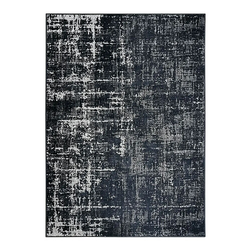 Thedecofactory STELLE - Tapis effet patiné vintage gris/noir 120x170