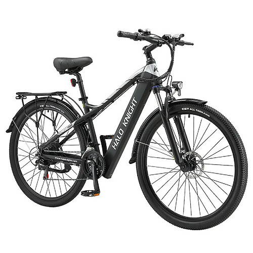 Vélo électrique Halo Knight H02, moteur sans balais 750 W, batterie 48 V 16 Ah, pneus 29 x 2,1 pouces – Noir