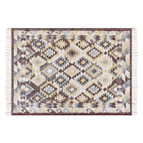 Beliani Tapis en jute multicolore 140 x 200 cm FENER