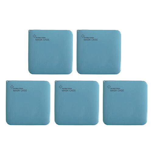 Sac De Rangement Portable Pour Masque Facial, Prévention De La Pollution, Bleu Antipoussière 5pcs