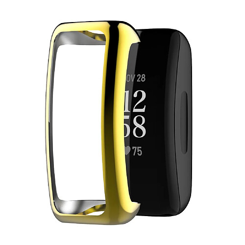 Coque en TPU électroplaqué, anti-rayures pour votre Fitbit Inspire 3 - or