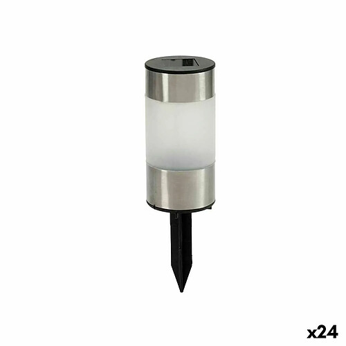 Ibergarden Lampe solaire Balise Blanc Noir Transparent 6,3 x 21,5 x 6,3 cm (24 Unités)