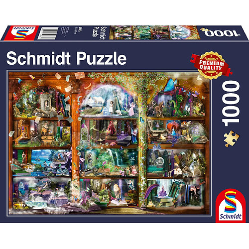 Schmidt Spiele- Magie des Contes de fées, Puzzle de 1000 pièces, 58965, Coloré