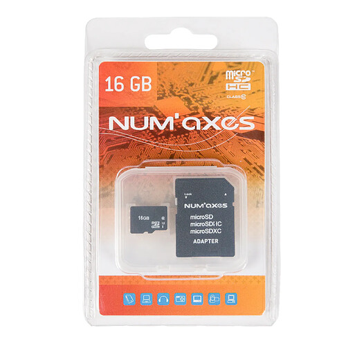 Numaxes Carte mémoire Micro SDHC 16 Go