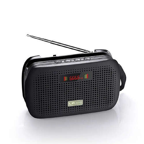 Universal Haut-parleur Bluetooth Haut-parleur portable sans fil Radio FM Mini-subwoofer Basses Support Carte TF AUX Lecteur USB Colonne Musique Téléphone mobile | Haut-parleur portable (noir)