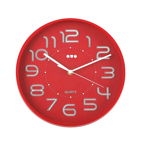 Horloge Murale Versa Rouge Plastique 3,7 x 30 x 30 cm