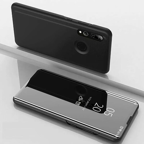 Wewoo Coque Étui à rabat horizontal en cuir pour miroir de galvanoplastie Huawei Honor 10i / Nova 4 Liteavec support noir