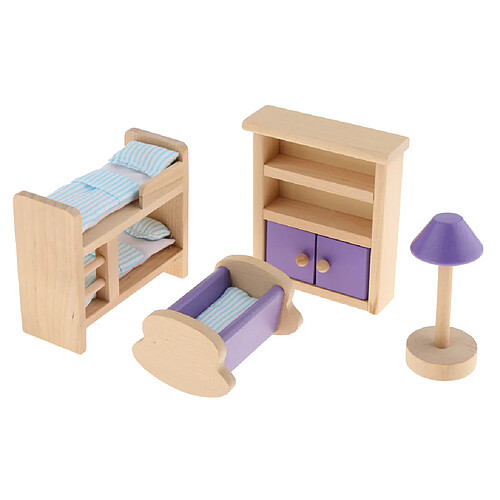 enfants prétendre jeu de rôle en bois jouet dollhouse meubles ensemble - chambre d'enfants