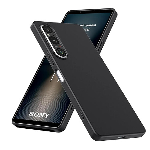 Htdmobiles Coque pour Sony Xperia 1 VI - housse etui silicone gel fine + verre trempe - NOIR