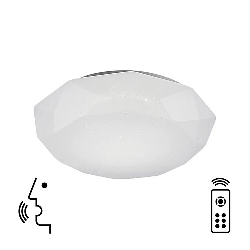 Inspired Plafonnier, LED 40W, 3000-5000K Tunable White, 2600lm, Télécommande, APP, Alexa & Google Voice Control, Blanc, 3 ans de garantie