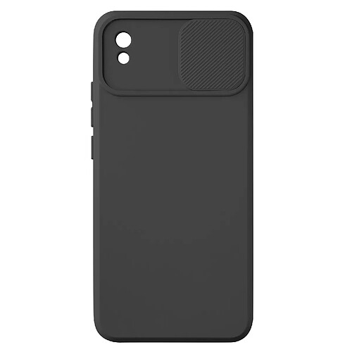 Avizar Coque pour Xiaomi Redmi 9A et 9AT Silicone Souple Cache Caméra Coulissant Noir