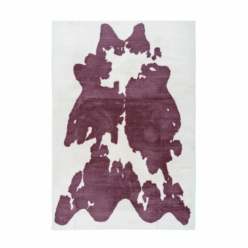 Paris Prix Tapis Imitation Fourrure Rabbit Violet & Blanc 160 x 230 cm