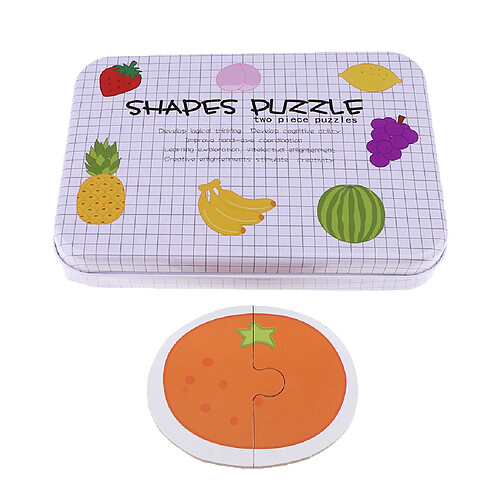 blocs de bois puzzle jouets préscolaires pour enfants fruits fruits