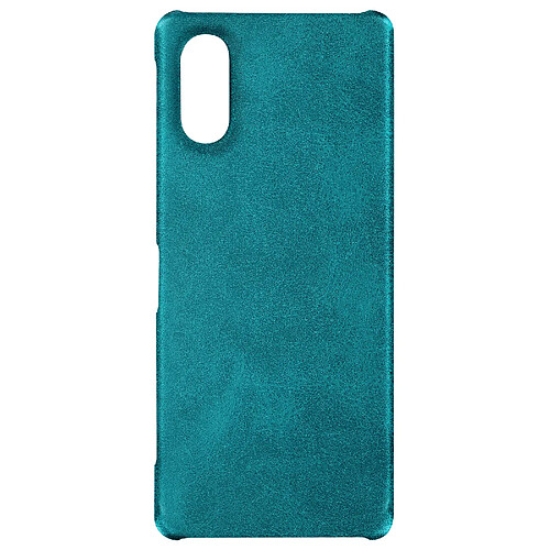 Avizar Coque pour Sony Xperia 5 V Rigide revêtement Simili Cuir Vert