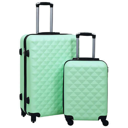 vidaXL Ensemble de valises rigides 2 pcs Menthe ABS