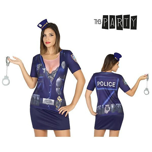 Totalcadeau Robe T-shirt pour femme Policière - Déguisement pas cher costume femme pas cher