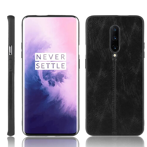 Coque en TPU + PU combo noir pour votre OnePlus 7 Pro