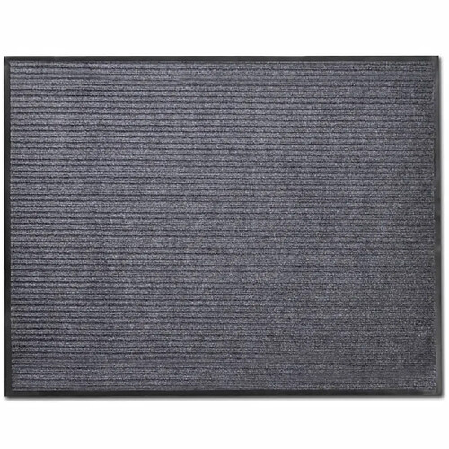 Decoshop26 Tapis d'entrée paillasson PVC Gris 90 x 150 cm DEC023123