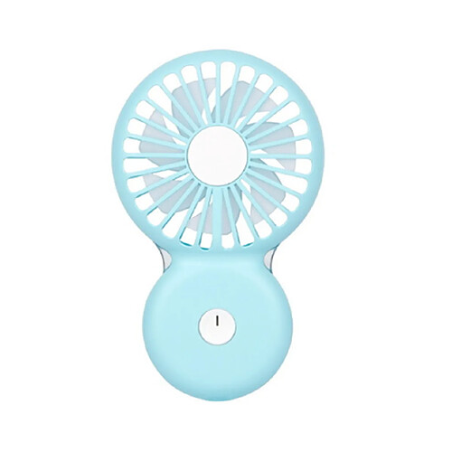 Veilleuse Créative Mini Ventilateur Ventilateur Portatif Extérieur Portatif USB Rechargeable Petit Ventilateur Portatif Personnel-Bleu