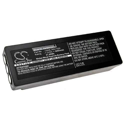 vhbw Batterie compatible avec Palfinger 592, RC400, RC590, RC960 Télécommande Industrielle (3000mAh, 7.2V, NiMH)