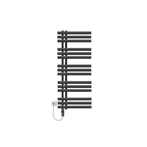 LuxeBath Radiateur sèche-serviettes en acier anthracite 50x120cm élément chauffant 1200W