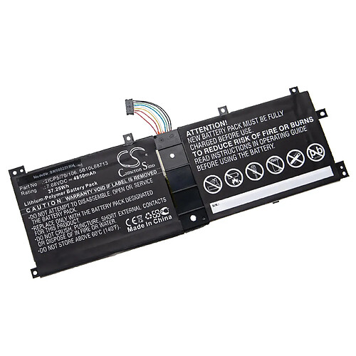 vhbw Batterie compatible avec Lenovo IdeaPad Miix 510-12IKB-80XE0006SP, Miix 510-12IKB-80XE000JGE laptop (4850mAh, 7.68V, Li-polymère)