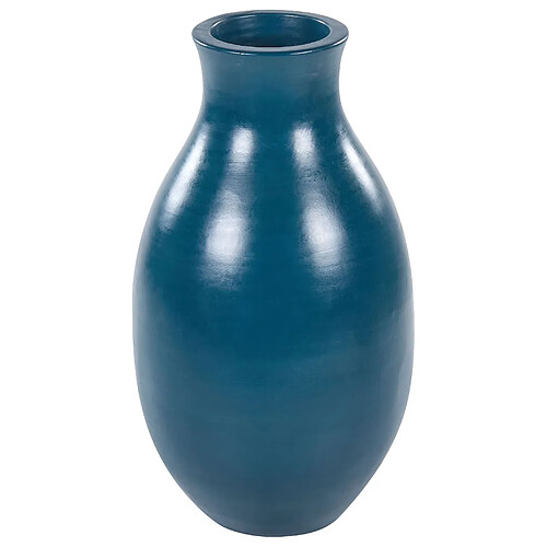 Beliani Vase décoratif STAGIRA fait à la main Céramique 48 cm Bleu