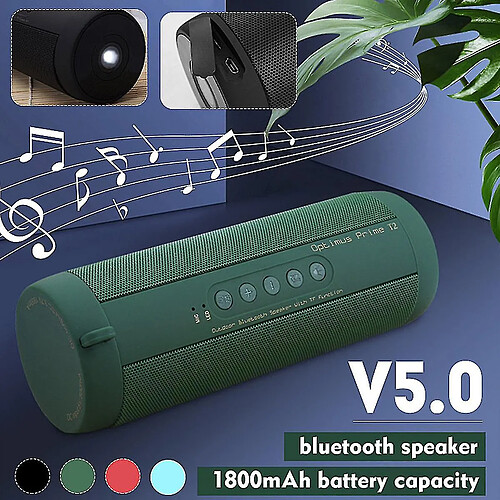 Universal 1800mAh lampe de poche TF TF Carte sans fil Bluetooth en haut-parleur en plein air Portable Petit haut-parleur Wat