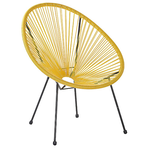 Beliani Chaise de jardin ACAPULCO II Jaune