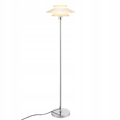 Autres Temps ZMH Lampadaire LED noir/blanc Lampadaire E27 1 flamme avec interrupteur à pied Métal