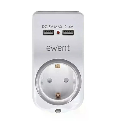 Prise Murale avec 2 Ports USB Ewent EW1225 16A 3680 W