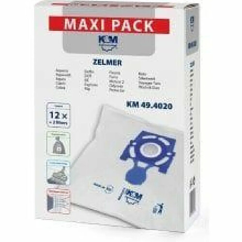 K&M sacchetti aspirapolvere km 49.4020 maxi 12 + 2pz [ahkamo494020max]