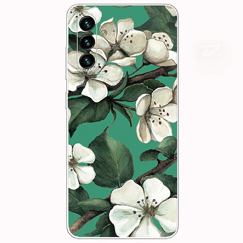 Coque en TPU antichoc, anti-rayures fleurs blanches pour votre Samsung Galaxy A13 5G