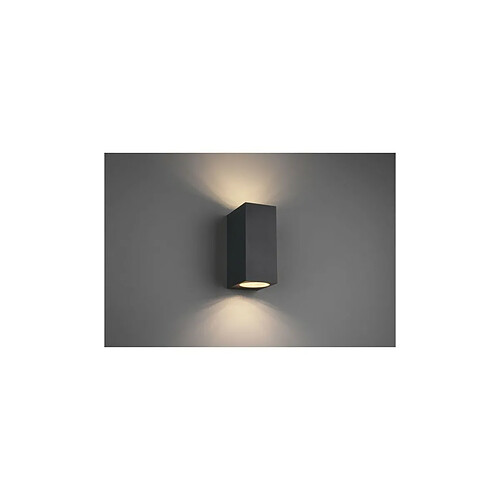 Applique murale extérieure carrée moderne à 2 lumières Anthracite IP44