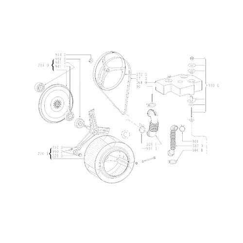 Whirlpool FLASQUE COMPLETE AVEC ROULEMENT REP 2010