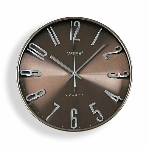 Horloge Murale Versa Argenté Plastique Quartz 4,3 x 30 x 30 cm