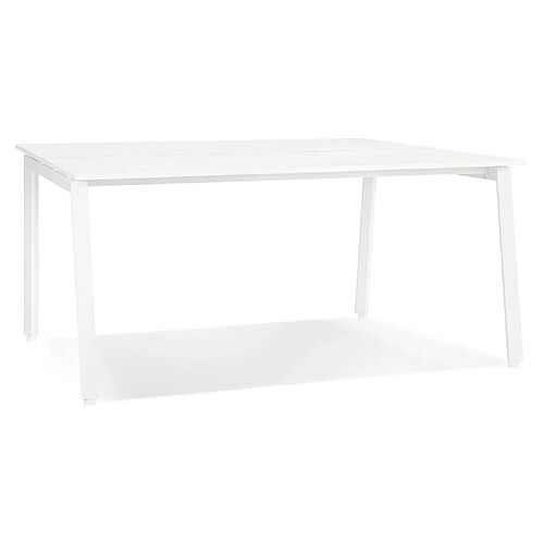 Alterego Table de réunion / bureau bench 'AMADEUS SQUARE' blanc - 140x140 cm