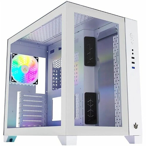 Boîtier ATX semi-tour Forgeon Tiberium ARGB Blanc