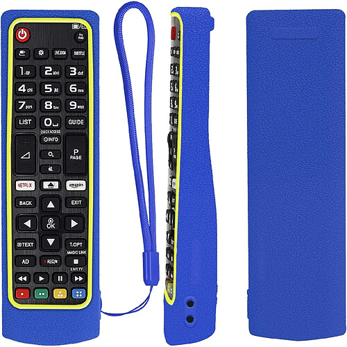 SANAG etui De Protection En Silicone Pour Lg Smart Tv Telecommande, Akb75675301 Akb75675304 Akb74915305, Housse Coque Pour Pour Lg Telecommande, Antiderapage, Antisismique, Lavable(Bleu+Jaune)