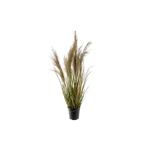 JARDIéco Tiges d'herbe artificielles avec plumes blanches 85 cm - Jardideco