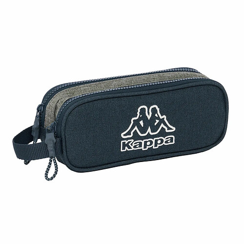 Trousse Fourre-Tout Double Kappa Dark navy Gris Blue marine 21 x 8 x 6 cm