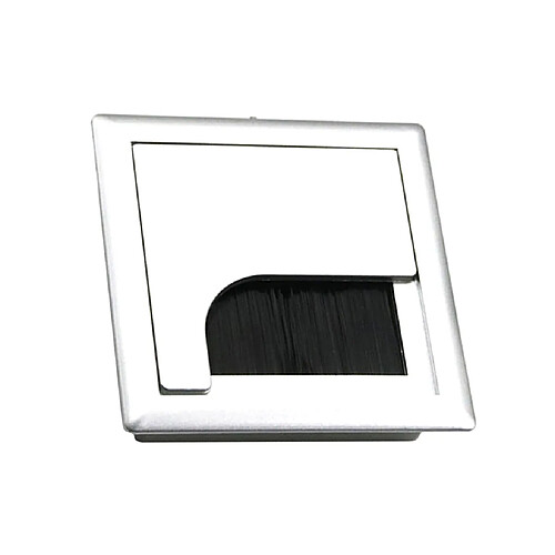 Rectangle En Aluminium 8 * 8cm De Trou De Fil De Câble De Table De Table D'œillet D'ordinateur De Bureau