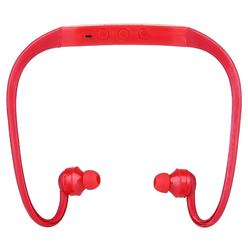 Wewoo Casque Bluetooth Sport rouge pour les smartphone et iPad ordinateur portable MP3 ou autres périphériques audio, stockage de carte SD maximale: 8 Go imperméable à l'eau stéréo sans fil étanche écouteurs intra-auriculaires avec micro SD,