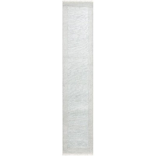 Vidal Tapis de couloir en laine 409x81 gris Darya