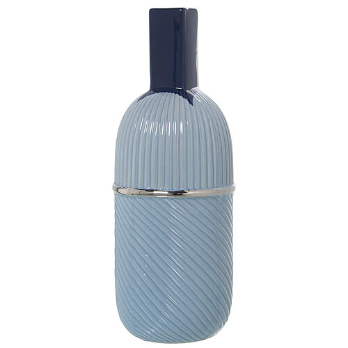 Vase Alexandra House Living Bleu Céramique 12 x 14 x 34 cm