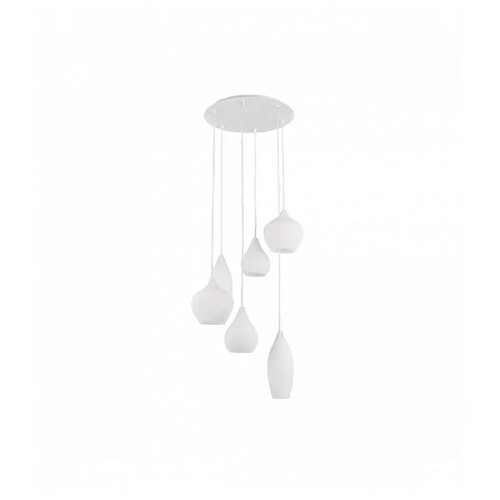 Ideal Lux Suspension Blanche SOFT 6 ampoules